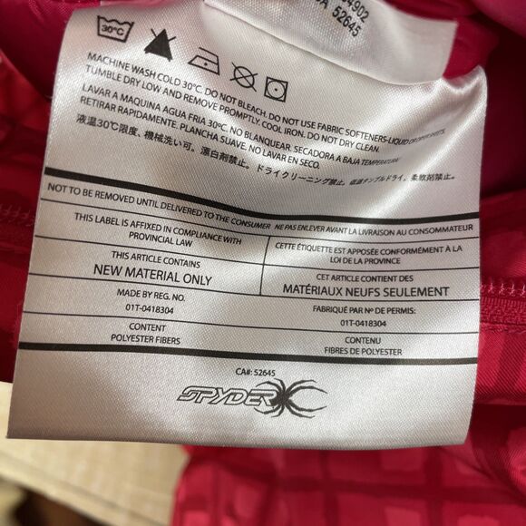 Spyder Snowboard Ski Snow Pants Girls Pink Print Size 18 - Picture 14 of 15